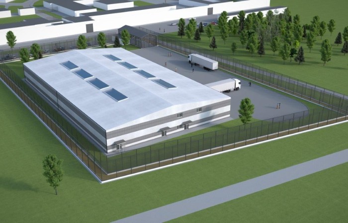 Zdjęcie przedstawia wizualizację kompleksu penitencjarnego Jastrzębie-Zdrój. Poszczególne budynki o różnych kształtach i przeznaczeniu, otoczone są przestrzenią zieloną z rosnącymi drzewami. Zdjęcie przedstawia wizualizację kompleksu penitencjarnego Jastrzębie-Zdrój. Poszczególne budynki o różnych kształtach i przeznaczeniu, otoczone są przestrzenią zieloną z rosnącymi drzewami.